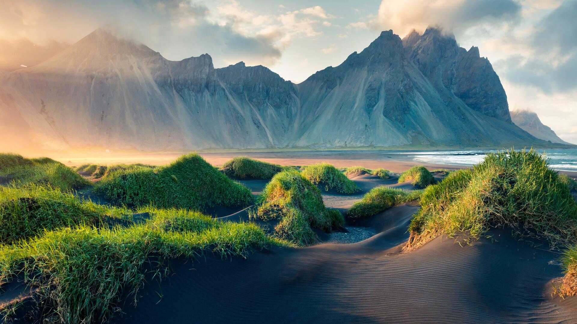 Eastfjords Iceland sunset